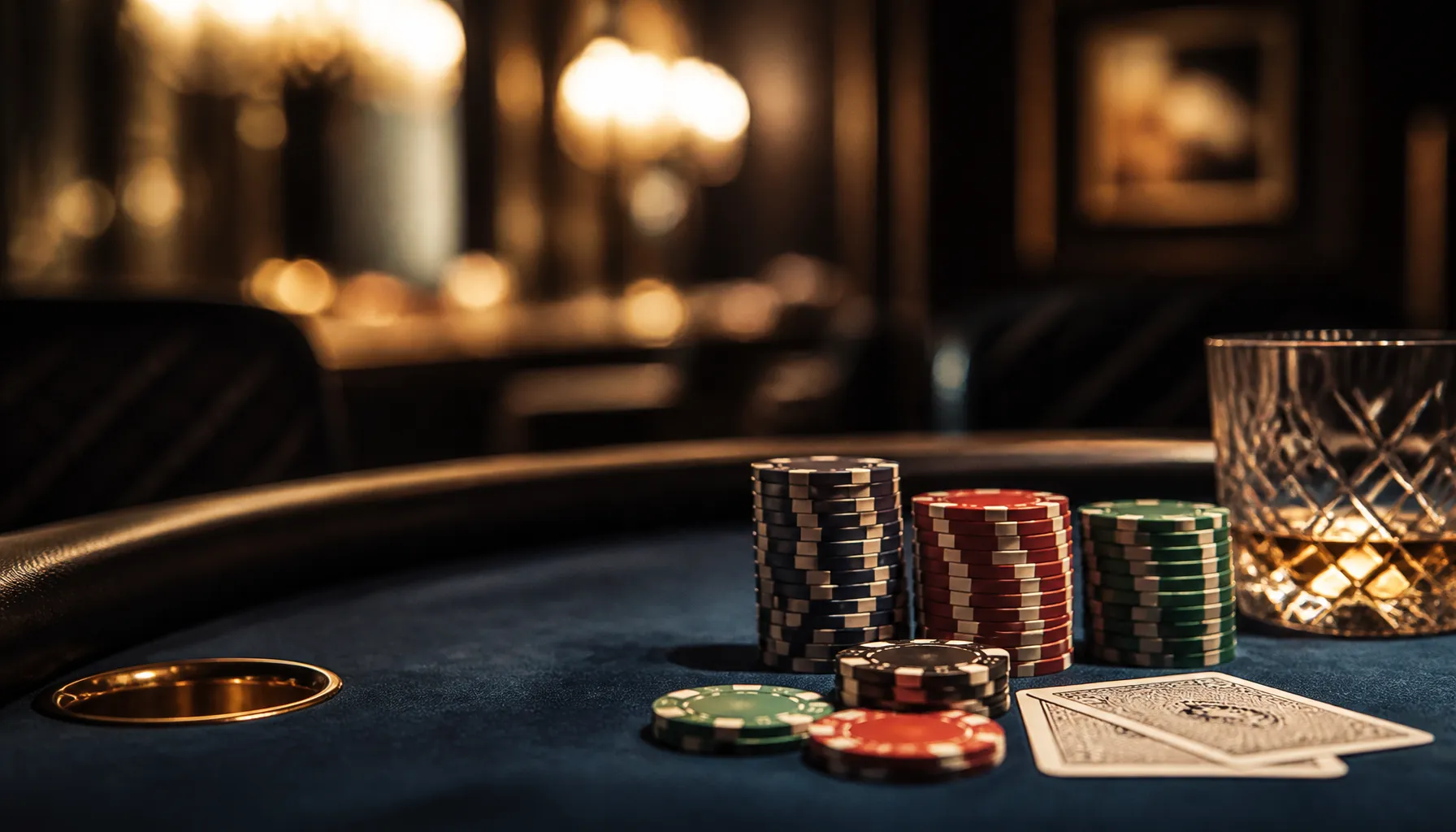 Ornate golden treasure chest overflowing with jewels and coins, cinematic jewel-tone lighting, luxury casino lifestyle