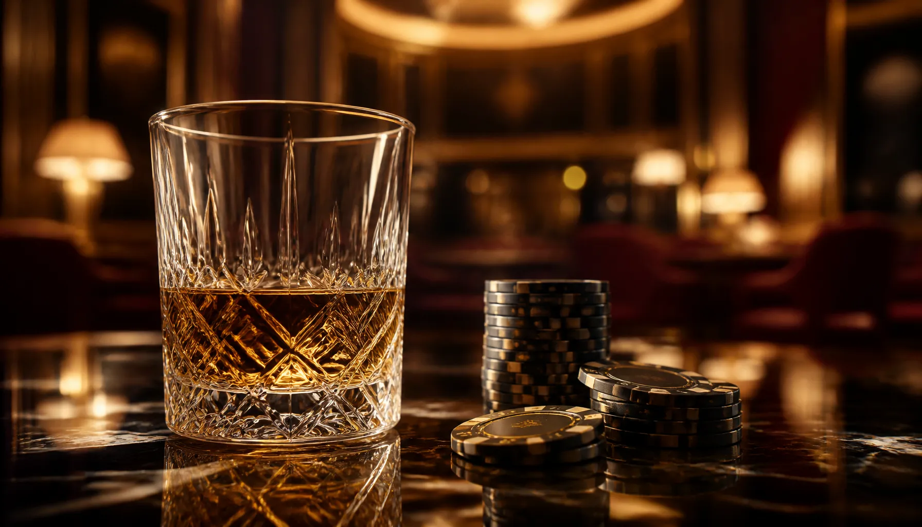 Ornate golden treasure chest overflowing with jewels and coins, cinematic jewel-tone lighting, luxury casino lifestyle